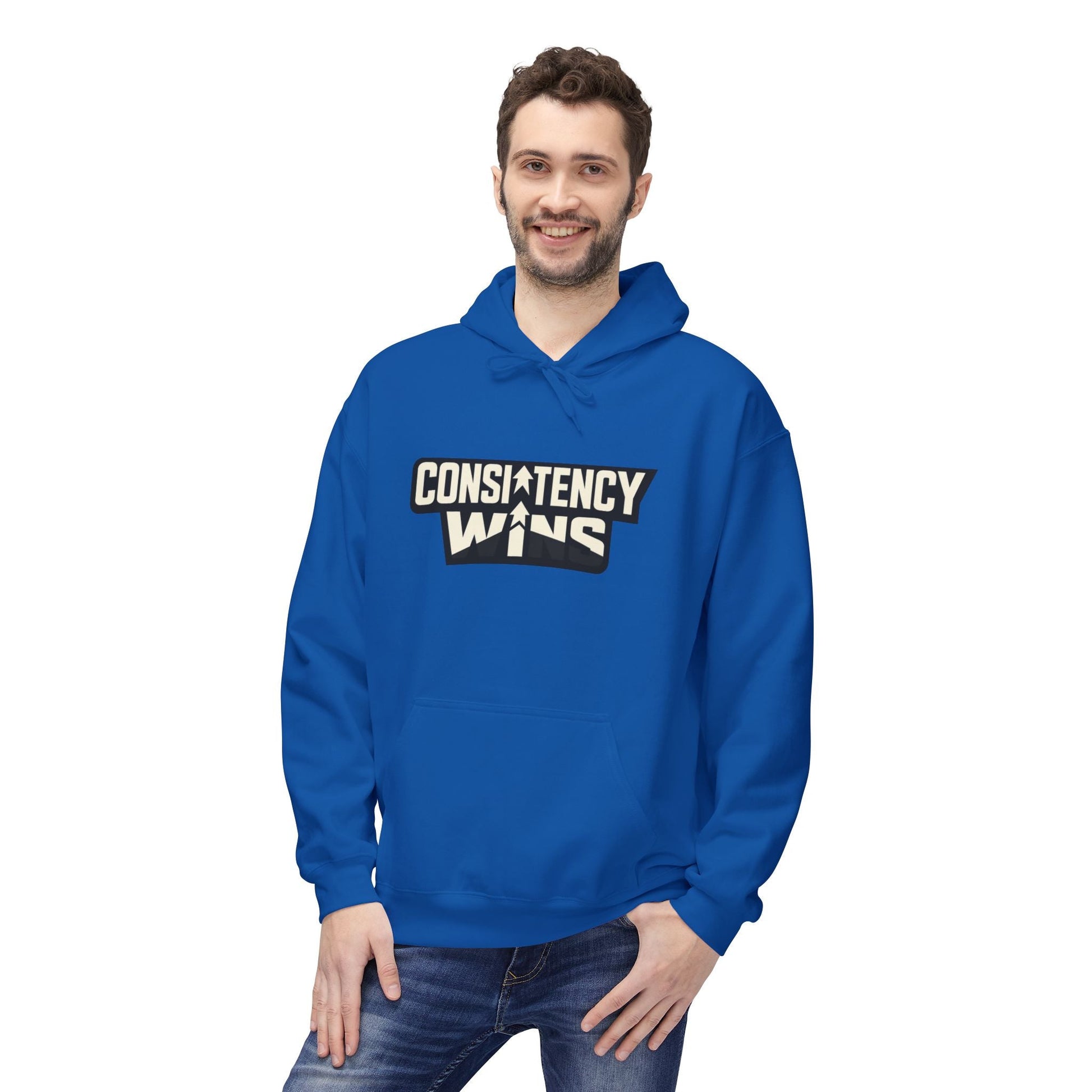 Consistency Wins Hoodie — Motivational Graphic Pullover Printify