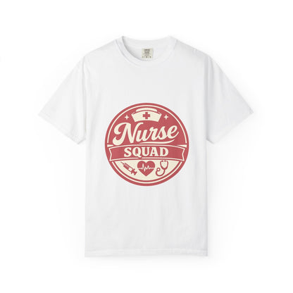 Nurse Squad T-Shirt — Retro Medical Badge Tee for Nurses & Healthcare Teams Printify