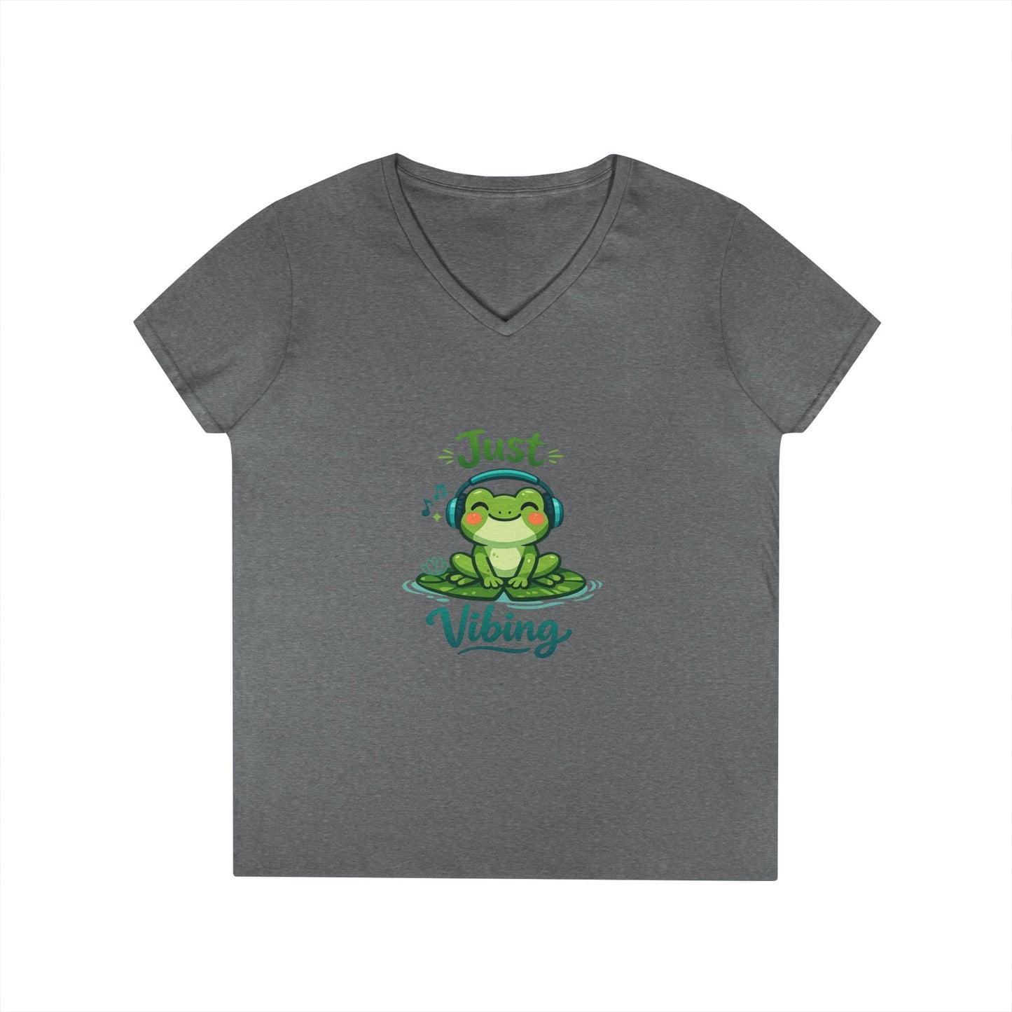 Frog Vibing/headphones Tee Printify