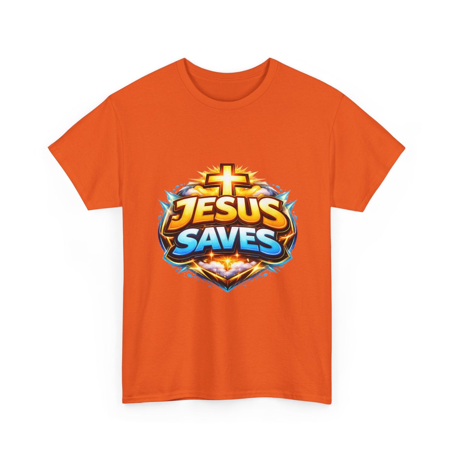 Jesus Saves T-Shirt for Men – Bold Faith Graphic Tee for Christians Printify