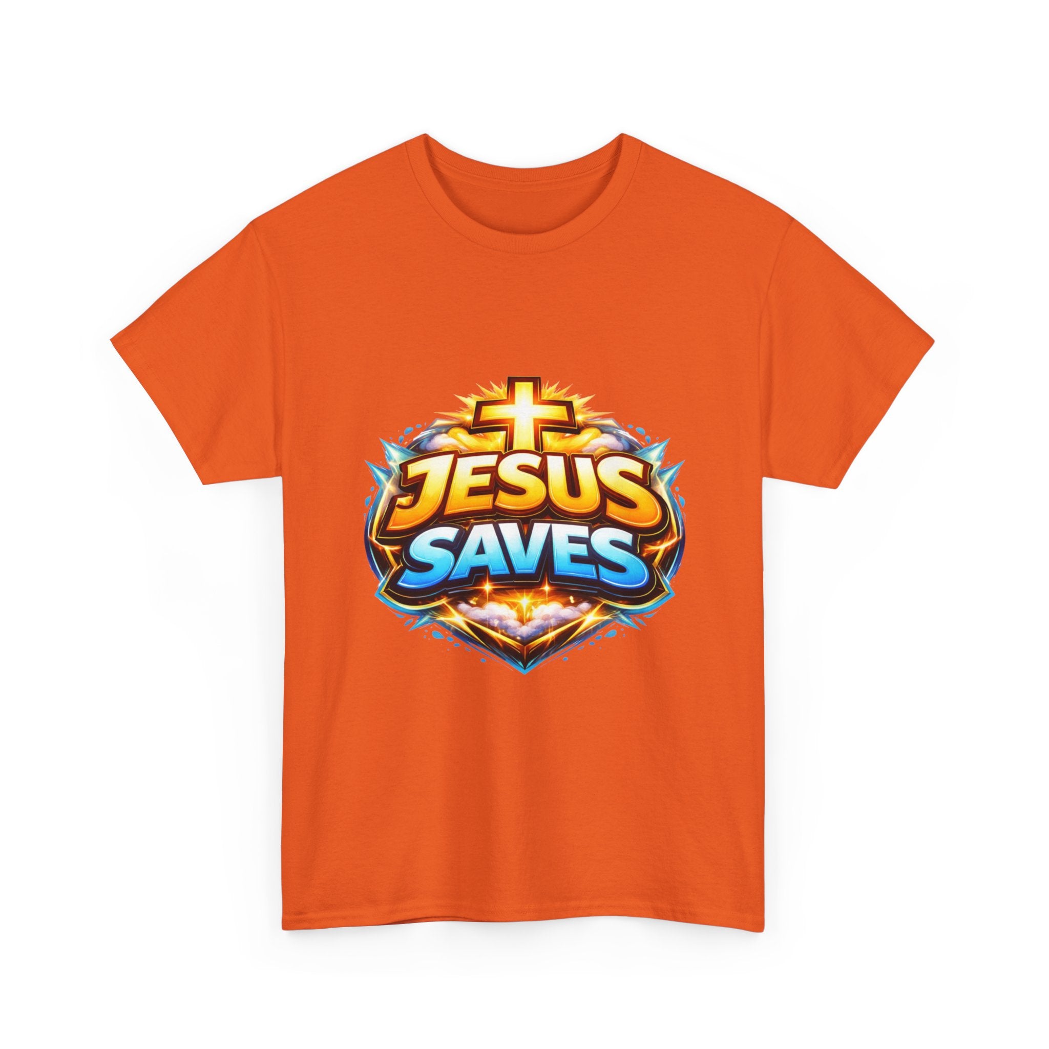 Jesus Saves T-Shirt — Bold Faith Graphic Tee for Christians, Church & Easter