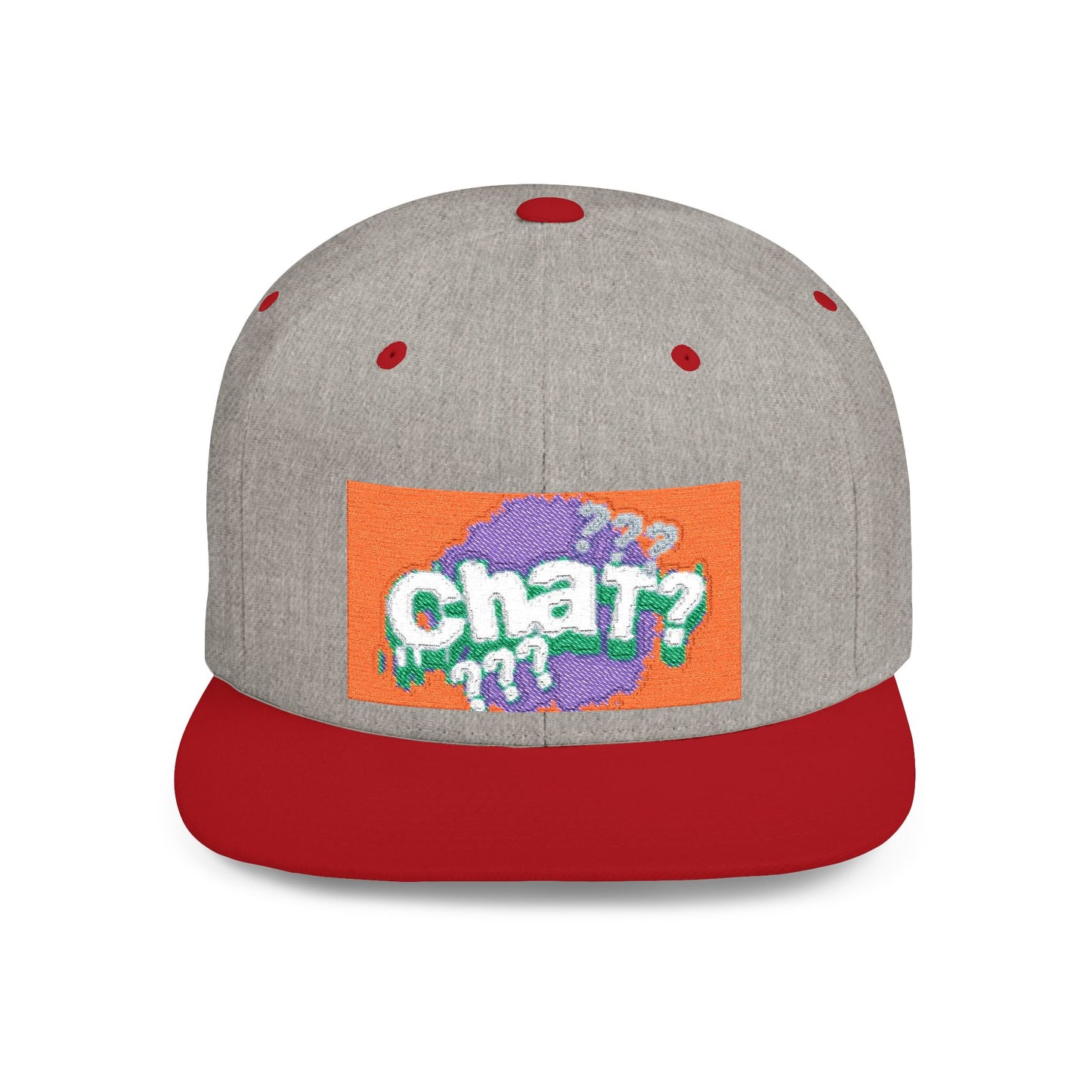 Chat Flat Bill Snapback Hat