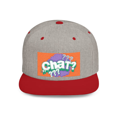 Chat Flat Bill Snapback Hat