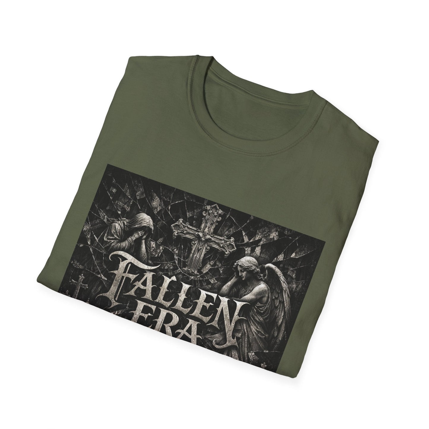 T-Shirt — Fallen Era Gothic Band Tee (Skulls, Angels & Cross) Printify