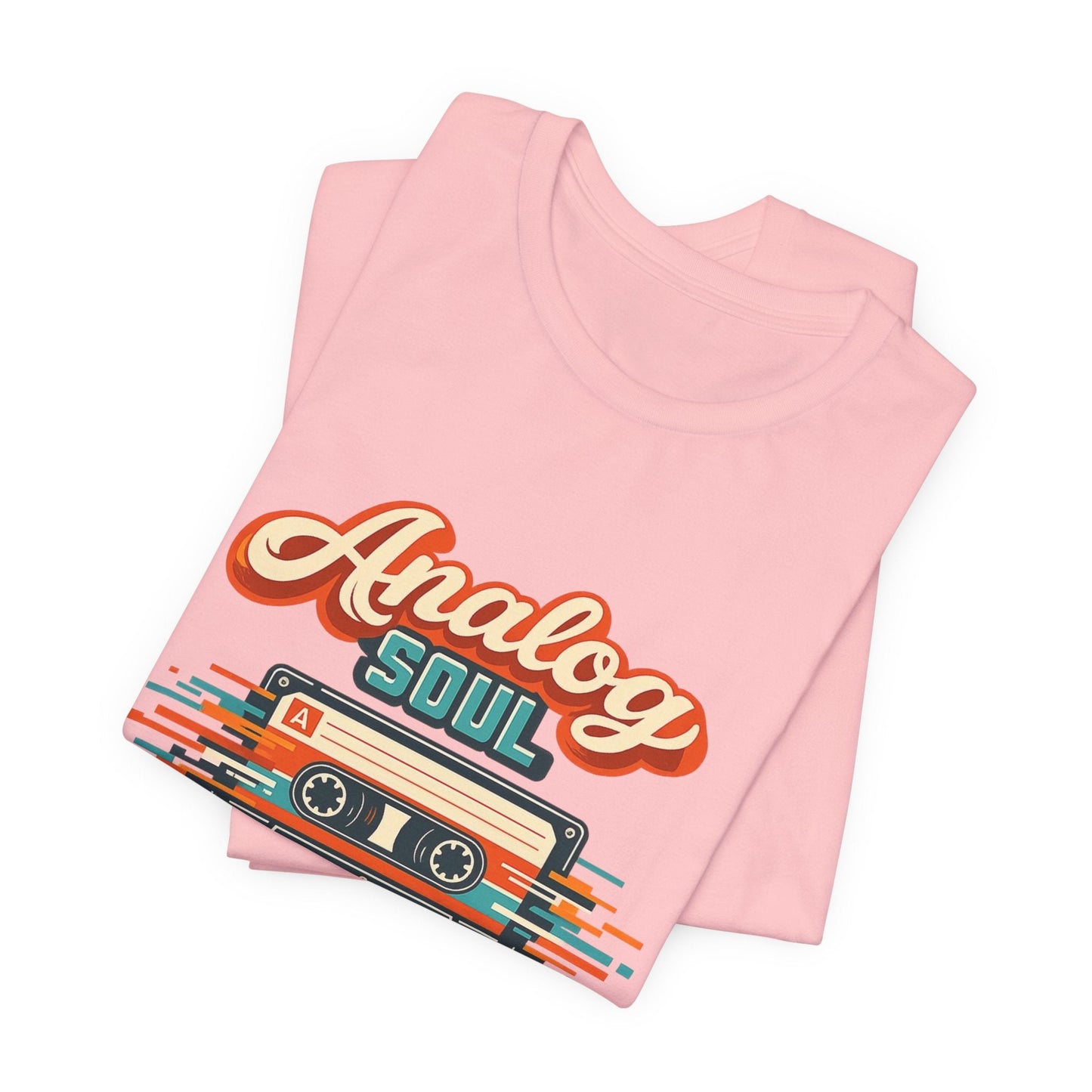 Analog Soul Digital World T-Shirt – Retro Cassette Tee for Music Lovers Printify