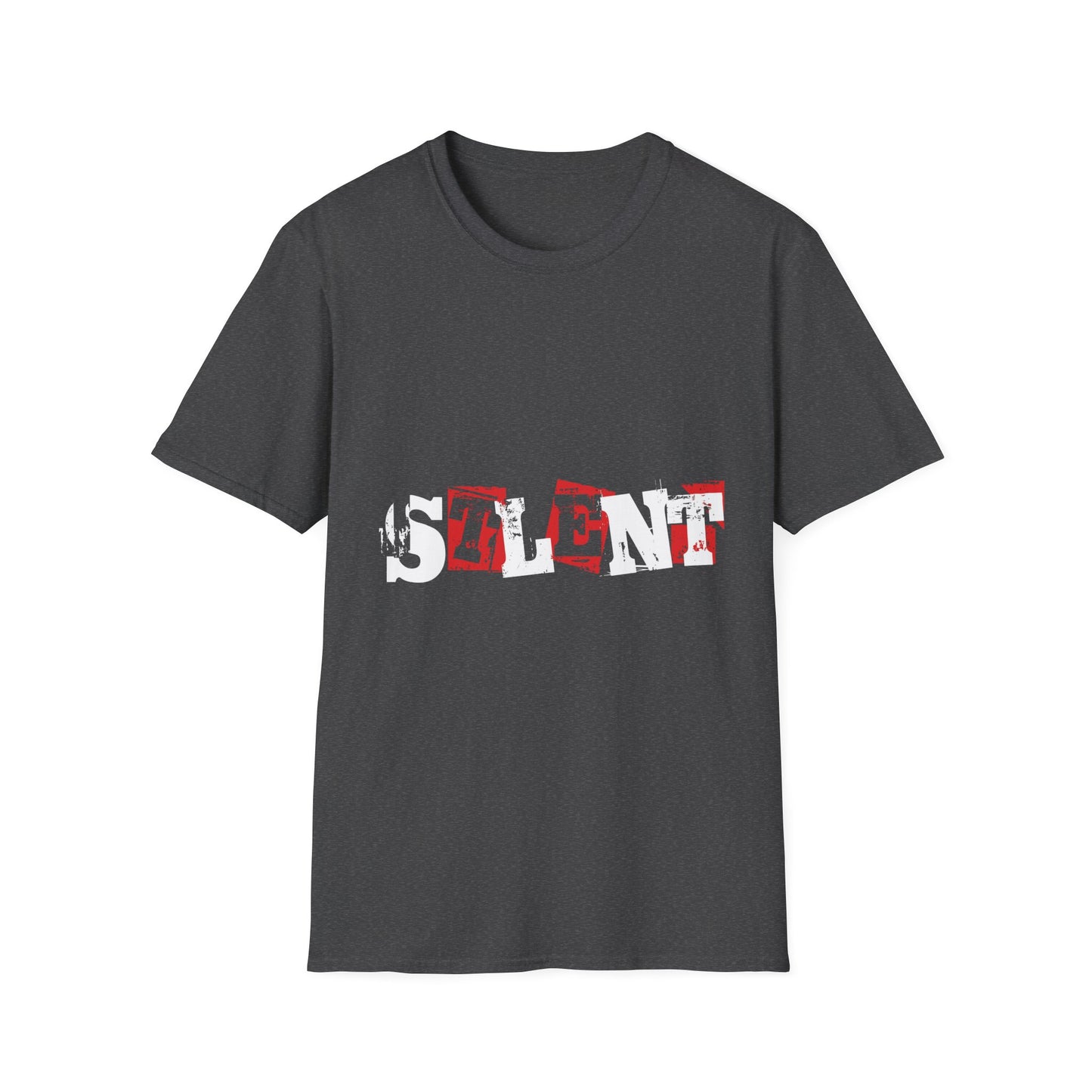 T-Shirt “LEFT” Red Distressed Block Letter Graphic — Vintage Stamped Tee
