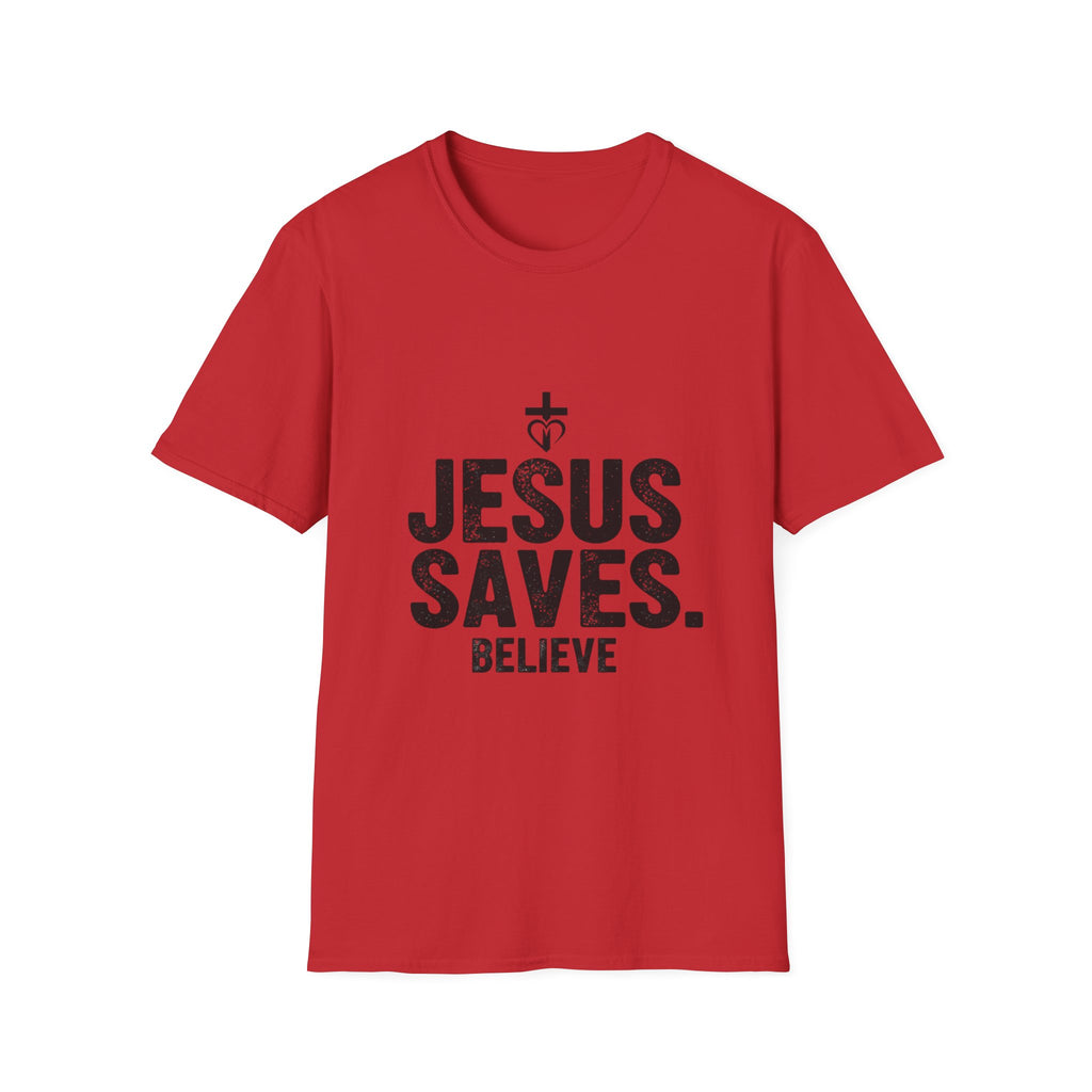 Jesus Saves Believe T-Shirt — Christian Faith Tee