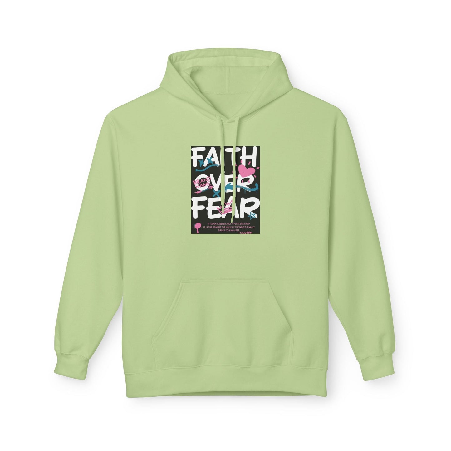 Faith Over Fear Hoodie — Floral Christian Inspiration Sweatshirt Printify