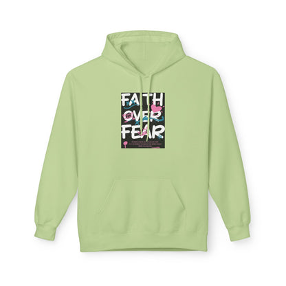 Faith Over Fear Hoodie — Floral Christian Inspiration Sweatshirt Printify