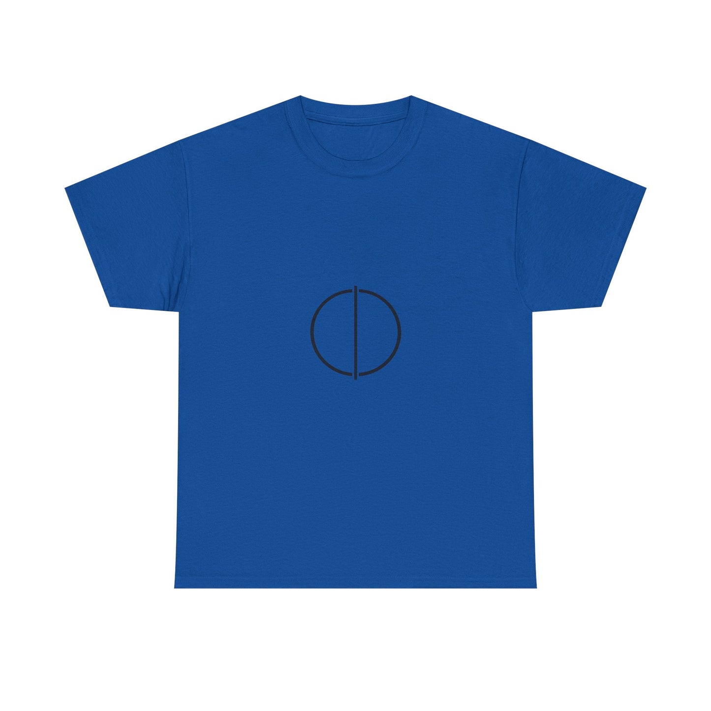 Minimal Circle Split Tee — Modern Graphic White T‑Shirt Printify