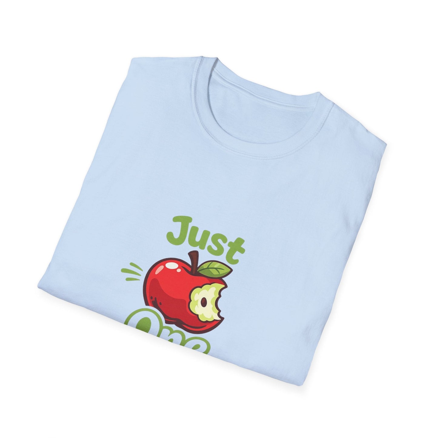 Just One Bite T-Shirt — Cute Apple Graphic Tee for Teachers & Foodies Printify