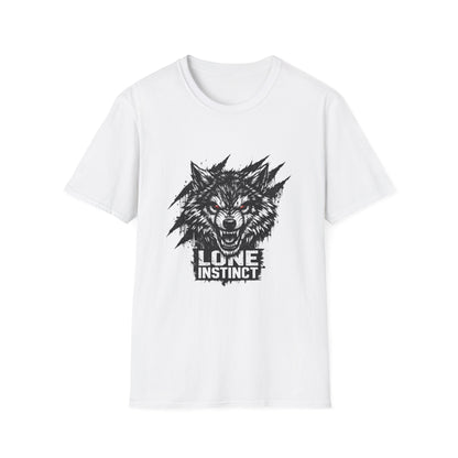 Wolf "Lone Instinct" T-Shirt - Graphic Storm Wolf Tee Printify