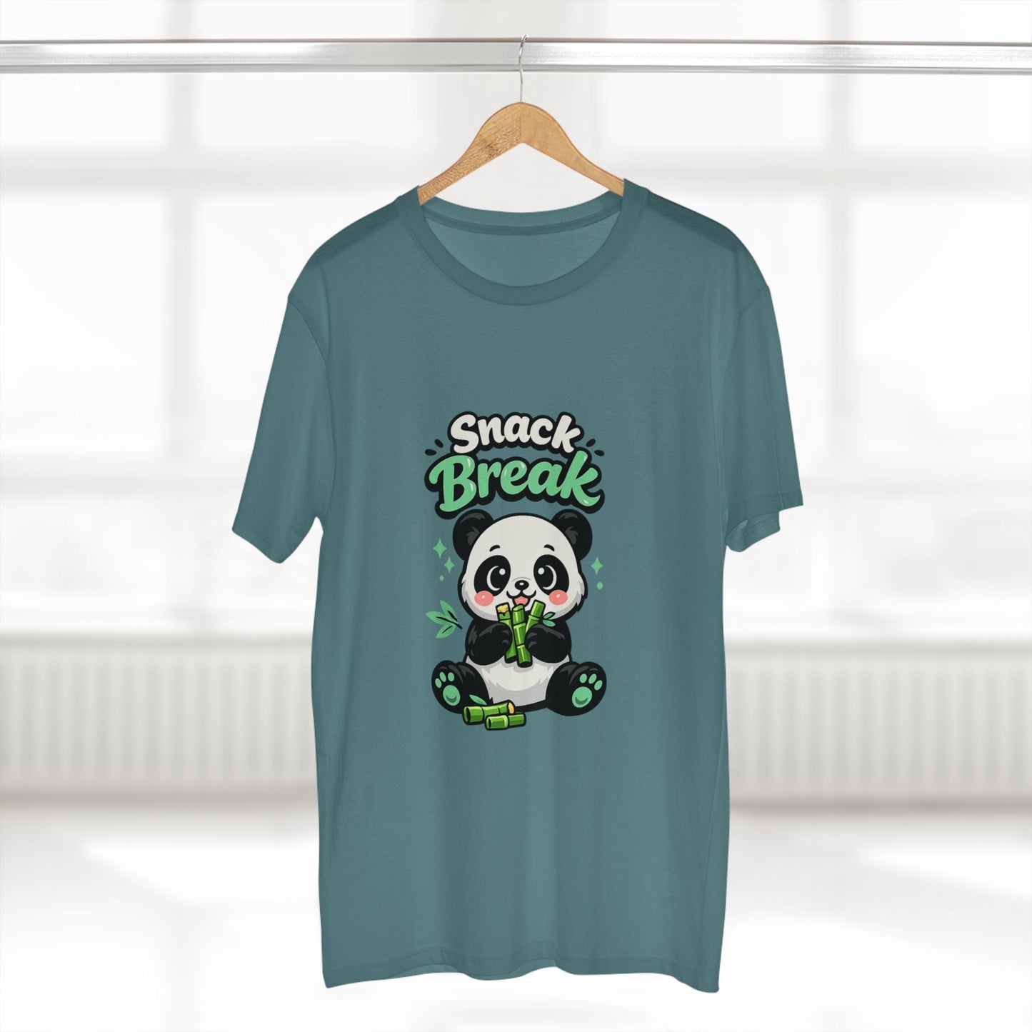 Snack Break Panda T-Shirt — Cute Panda Eating Bamboo Graphic Tee Printify