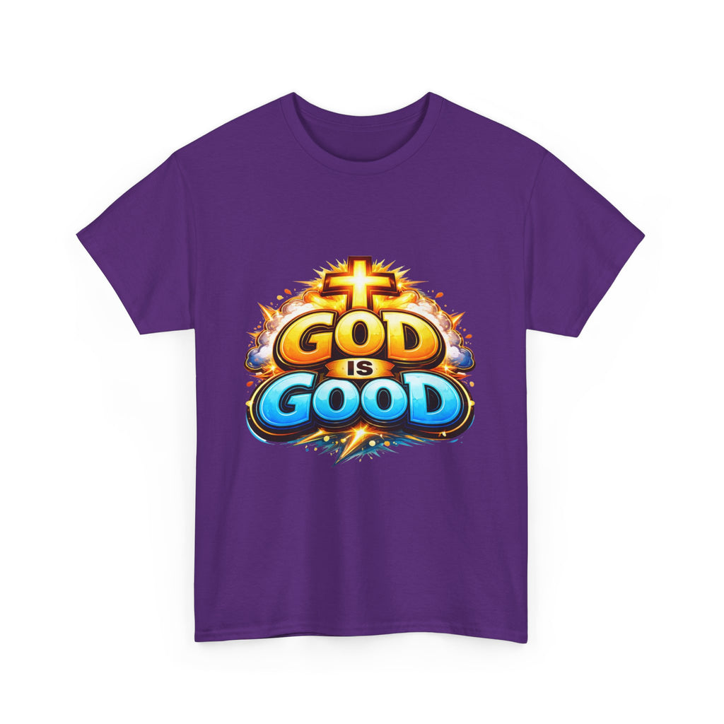God Is Good T-Shirt — Christian Faith Tee with Cross Graphic