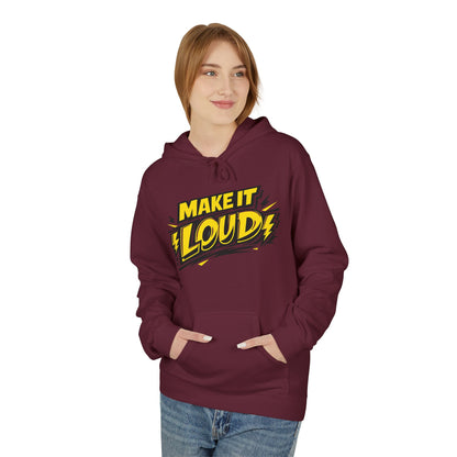 Make It Loud Hoodie — Bold Yellow Graphic Pullover