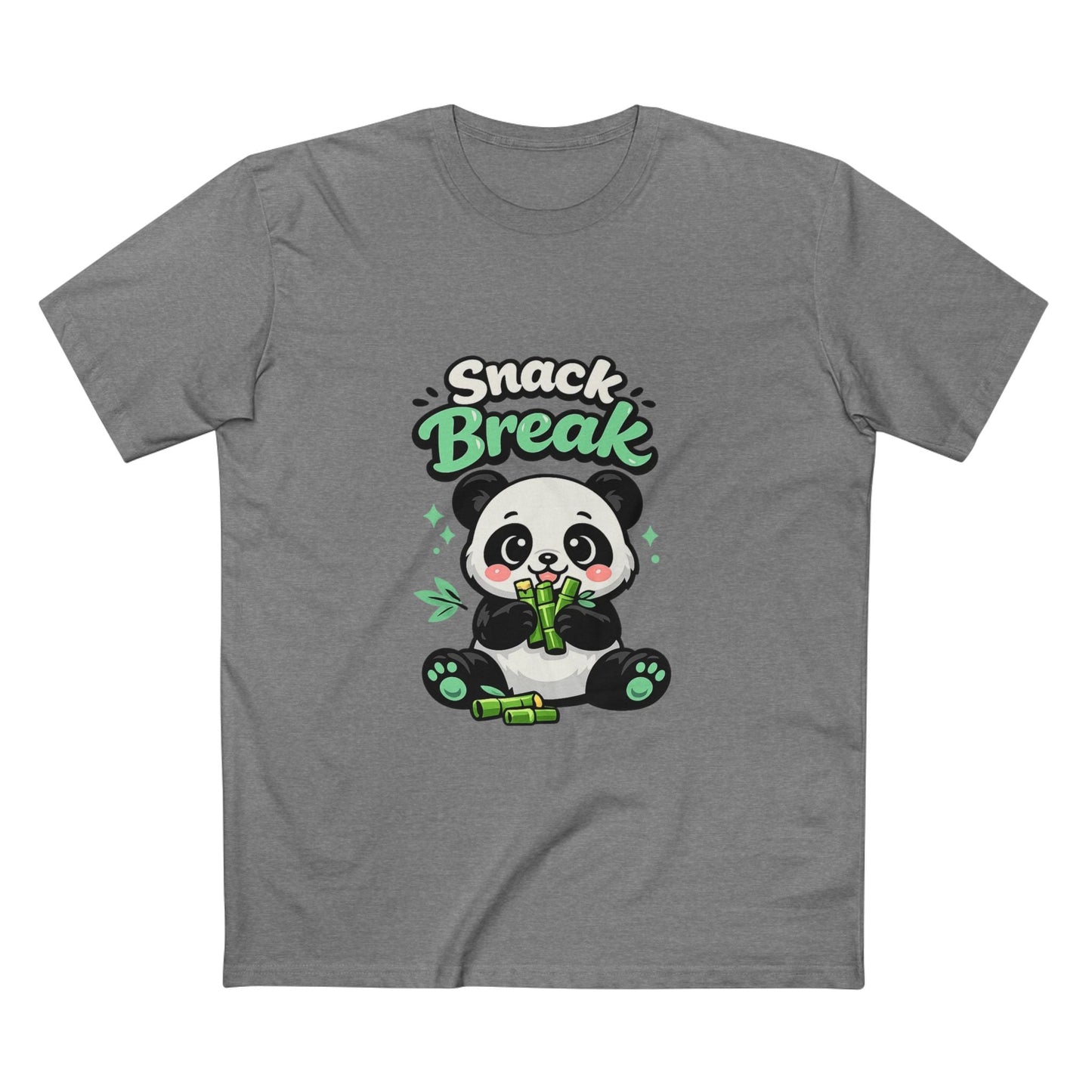 Snack Break Panda T-Shirt — Cute Panda Eating Bamboo Graphic Tee Printify