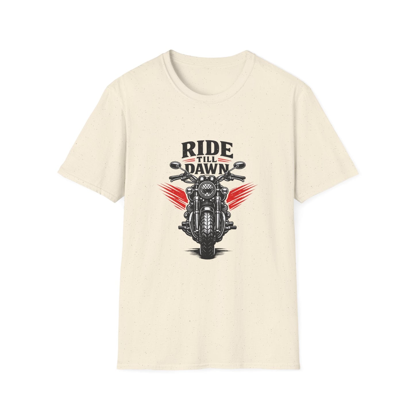 Ride Till Dawn Motorcycle T-Shirt Printify