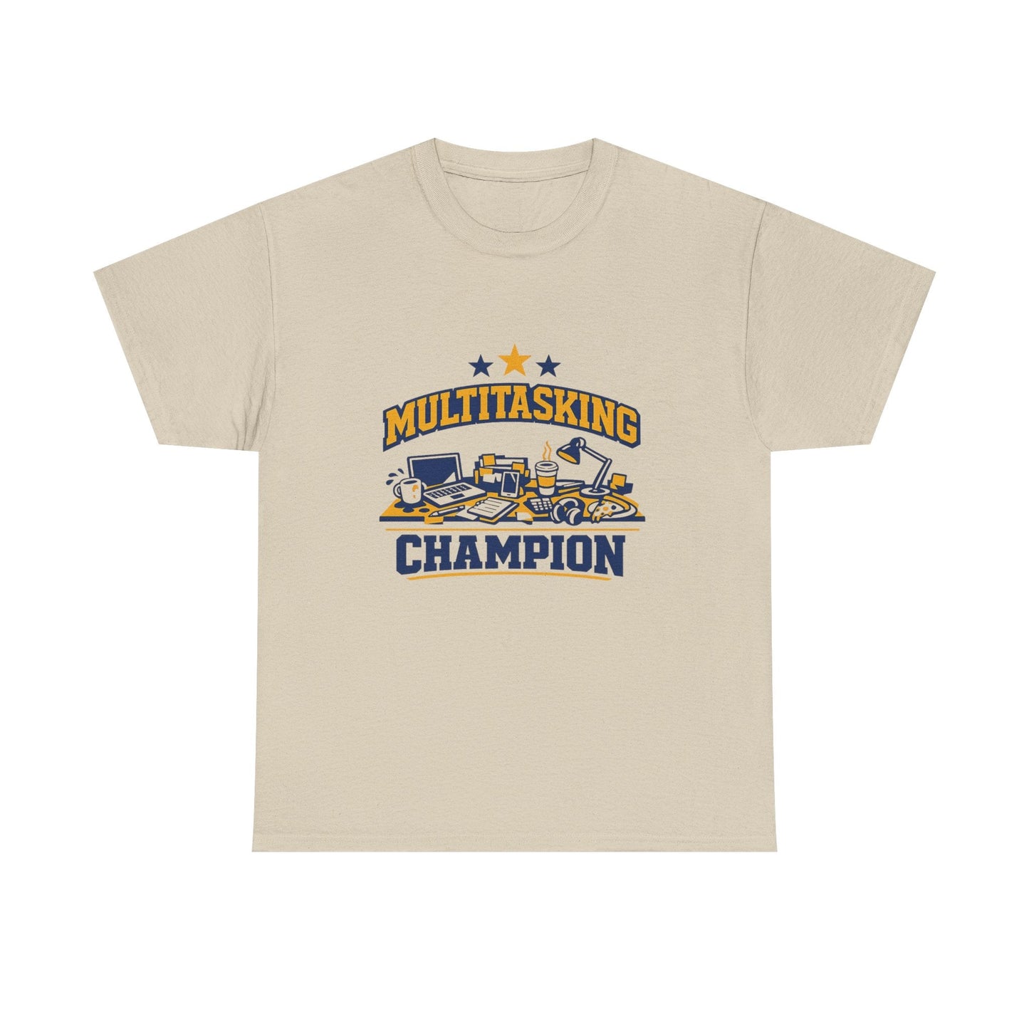 Multitasking Champion Tee — Funny Work From Home Gift Shirt Printify