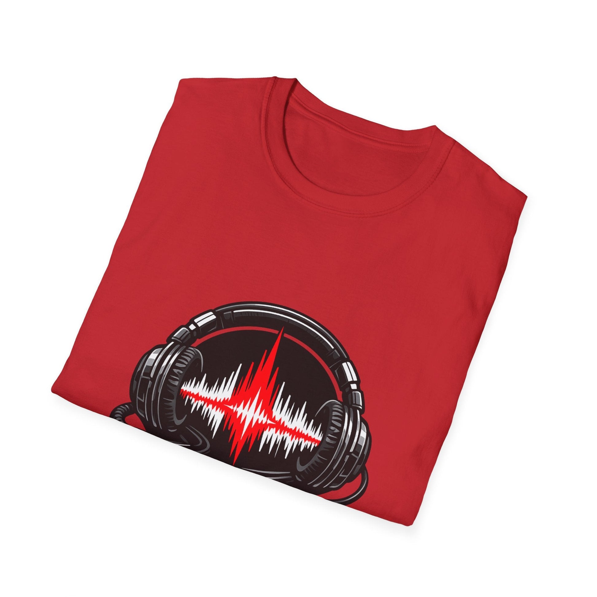 Sound Engineer T-Shirt — Headphones & Waveform Audio Tech Tee Printify