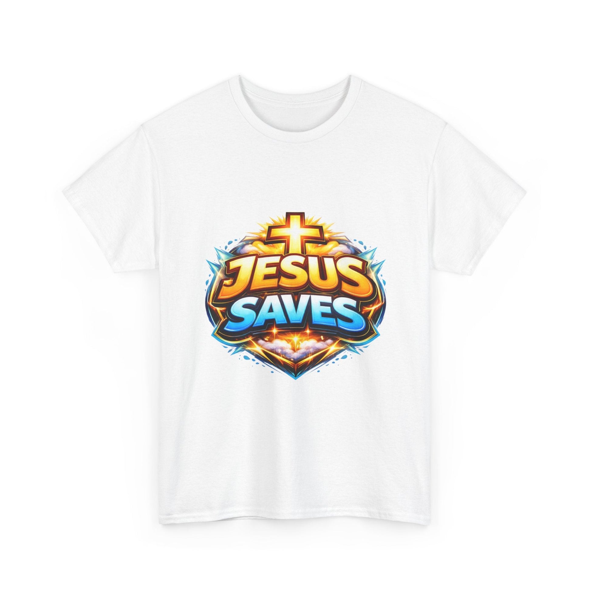 Jesus Saves T-Shirt for Men – Bold Faith Graphic Tee for Christians Printify