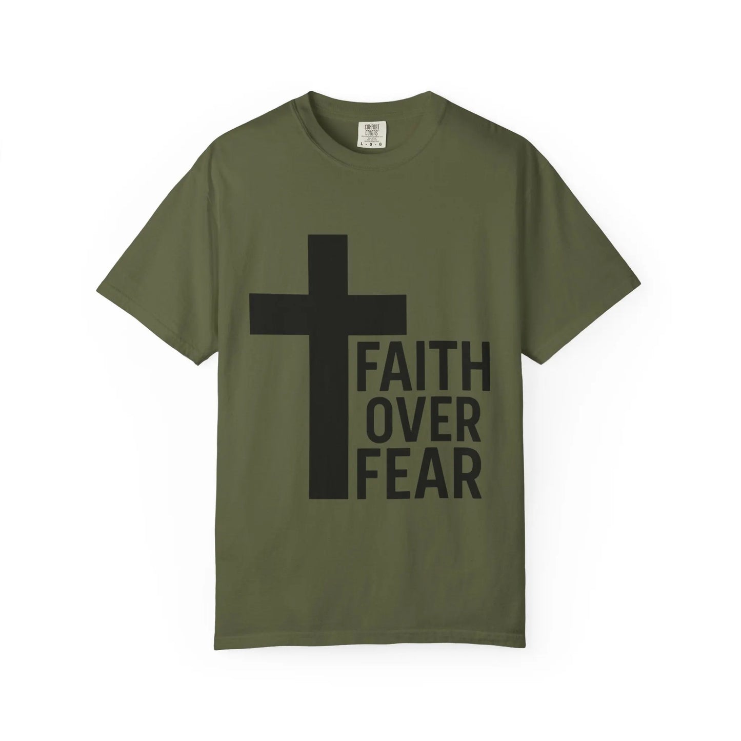 Faith Over Fear T-Shirt — Christian Cross Inspirational Tee Printify