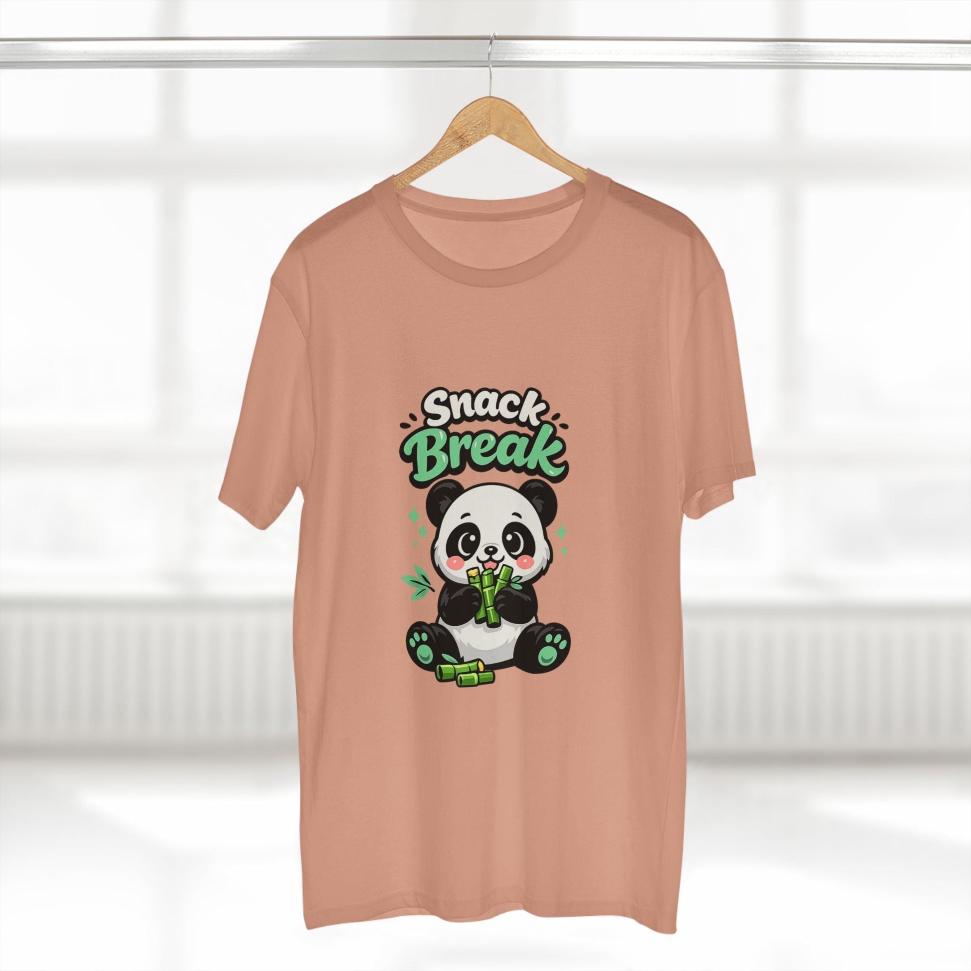 Snack Break Panda T-Shirt — Cute Panda Eating Bamboo Graphic Tee Printify