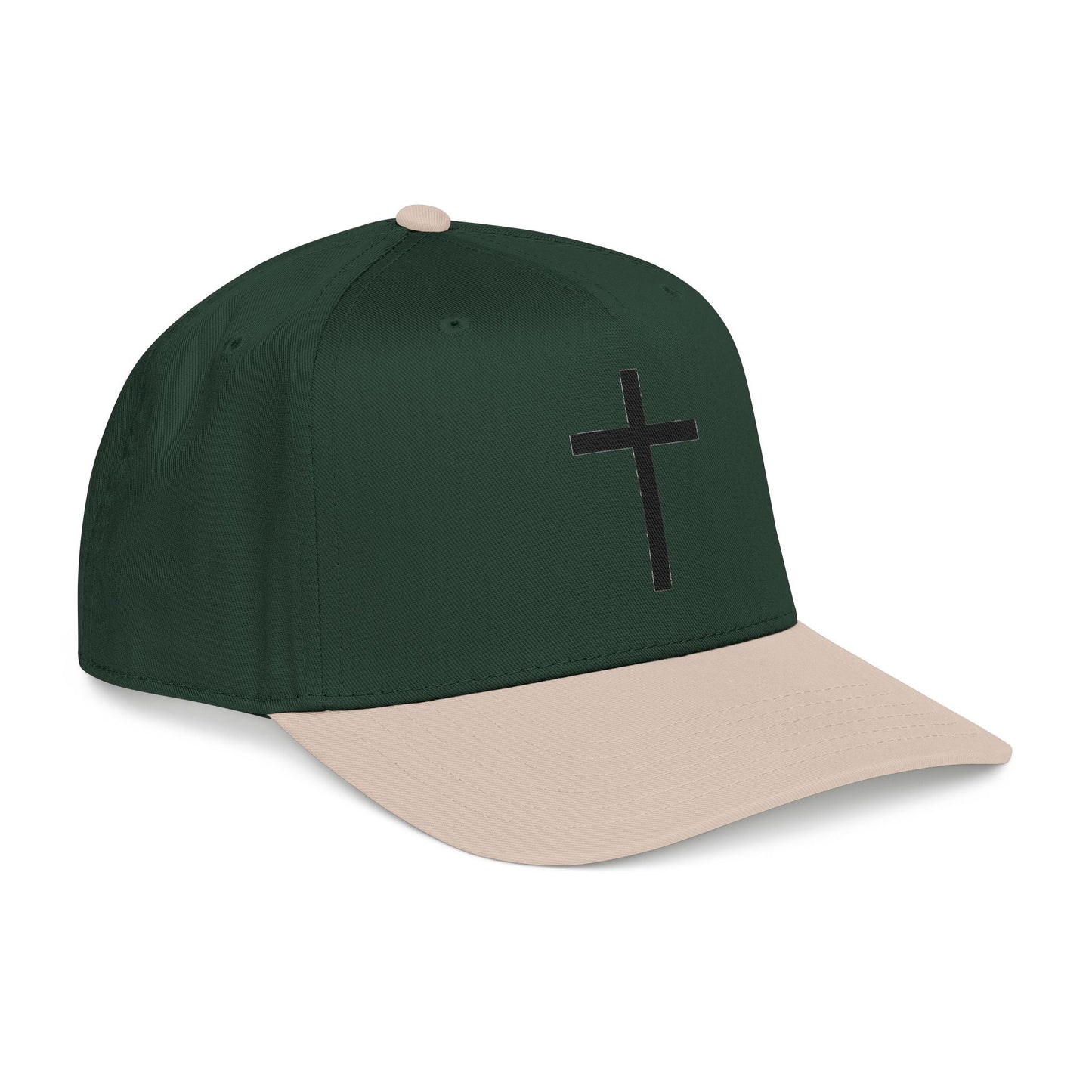 Christian Cross Baseball Cap — Minimal Embroidered Faith Hat Printify
