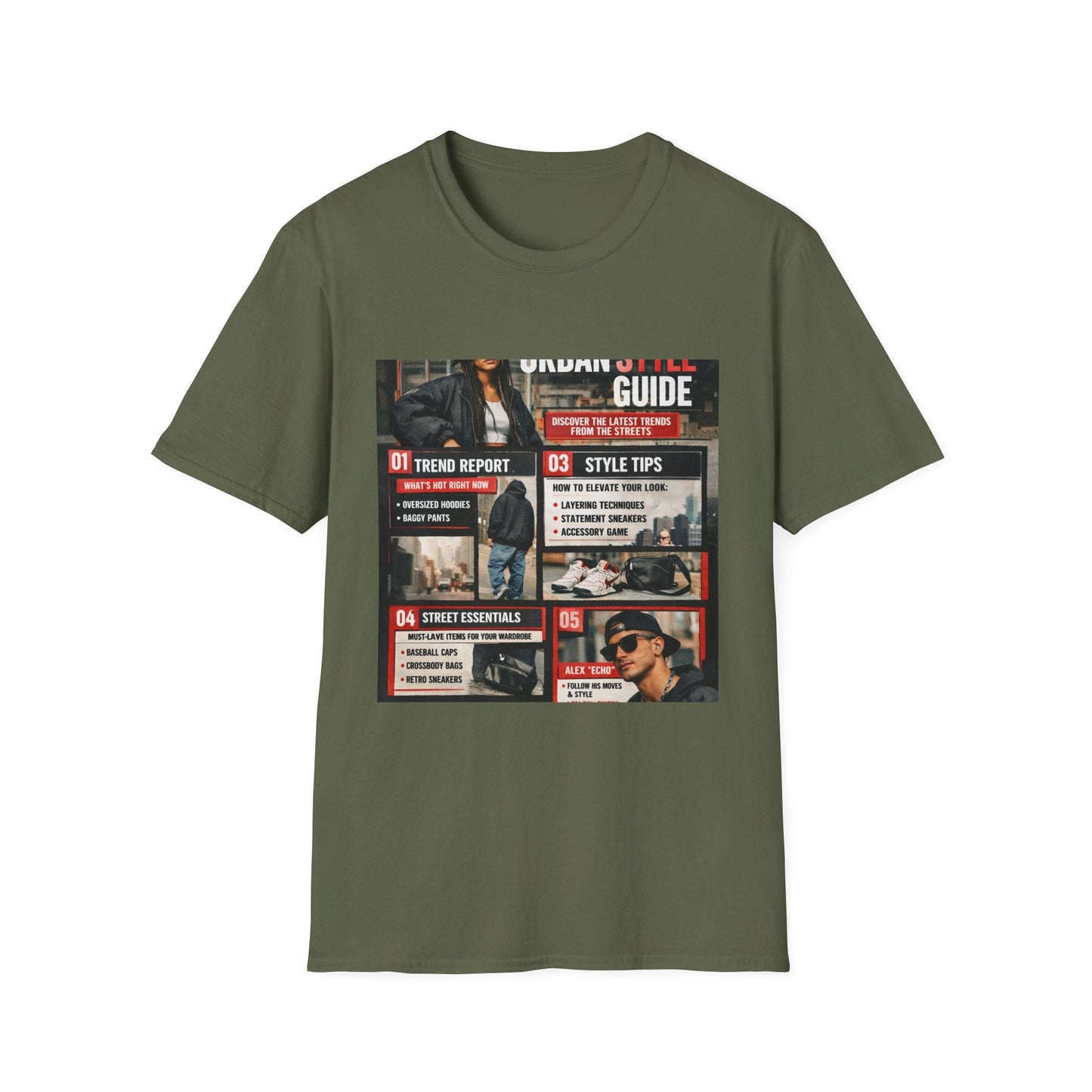 Urban Style Guide T-Shirt — Vintage Streetwear Graphic Tee Printify
