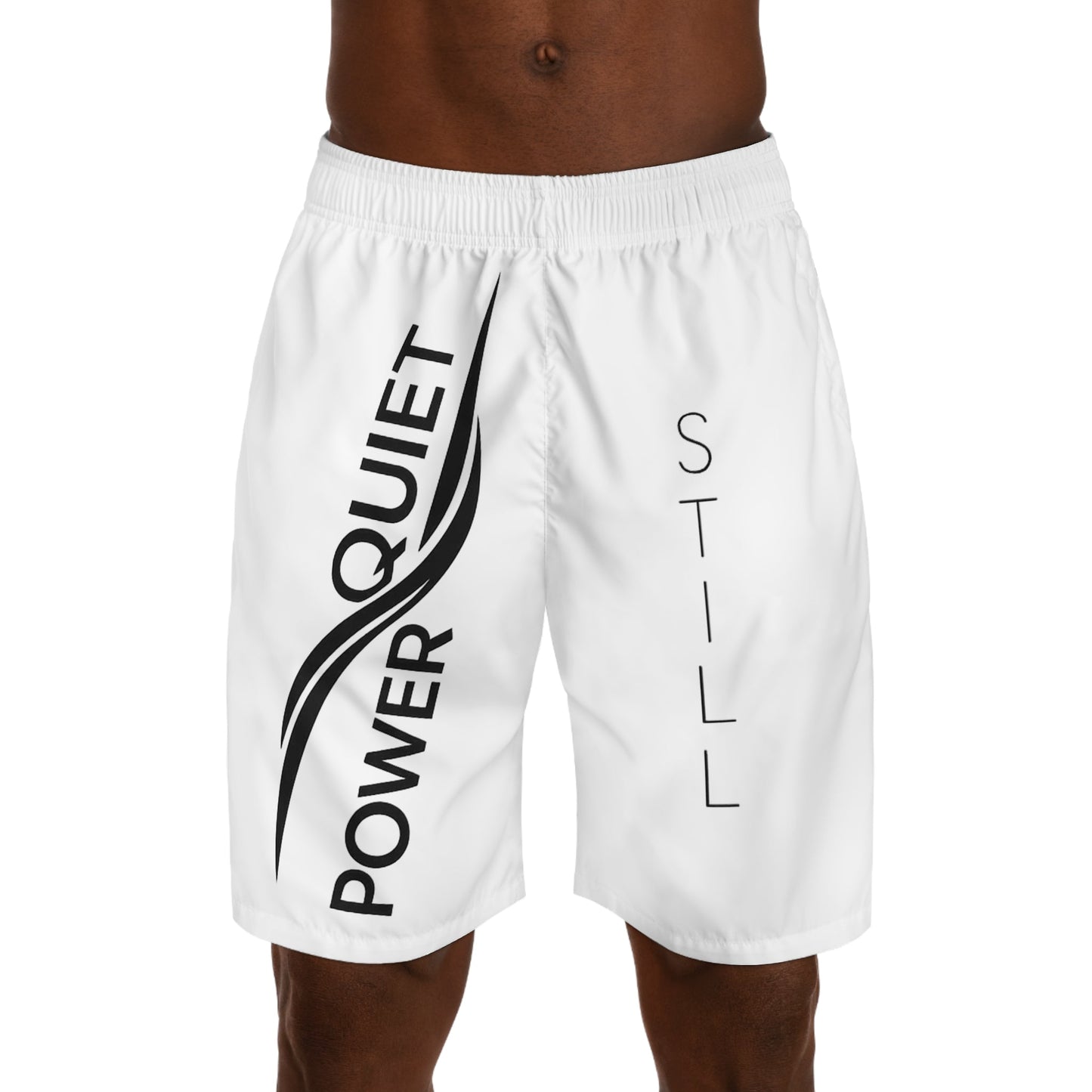 Men's Jogger Shorts — "Quiet Power Still" Athletic Shorts Printify