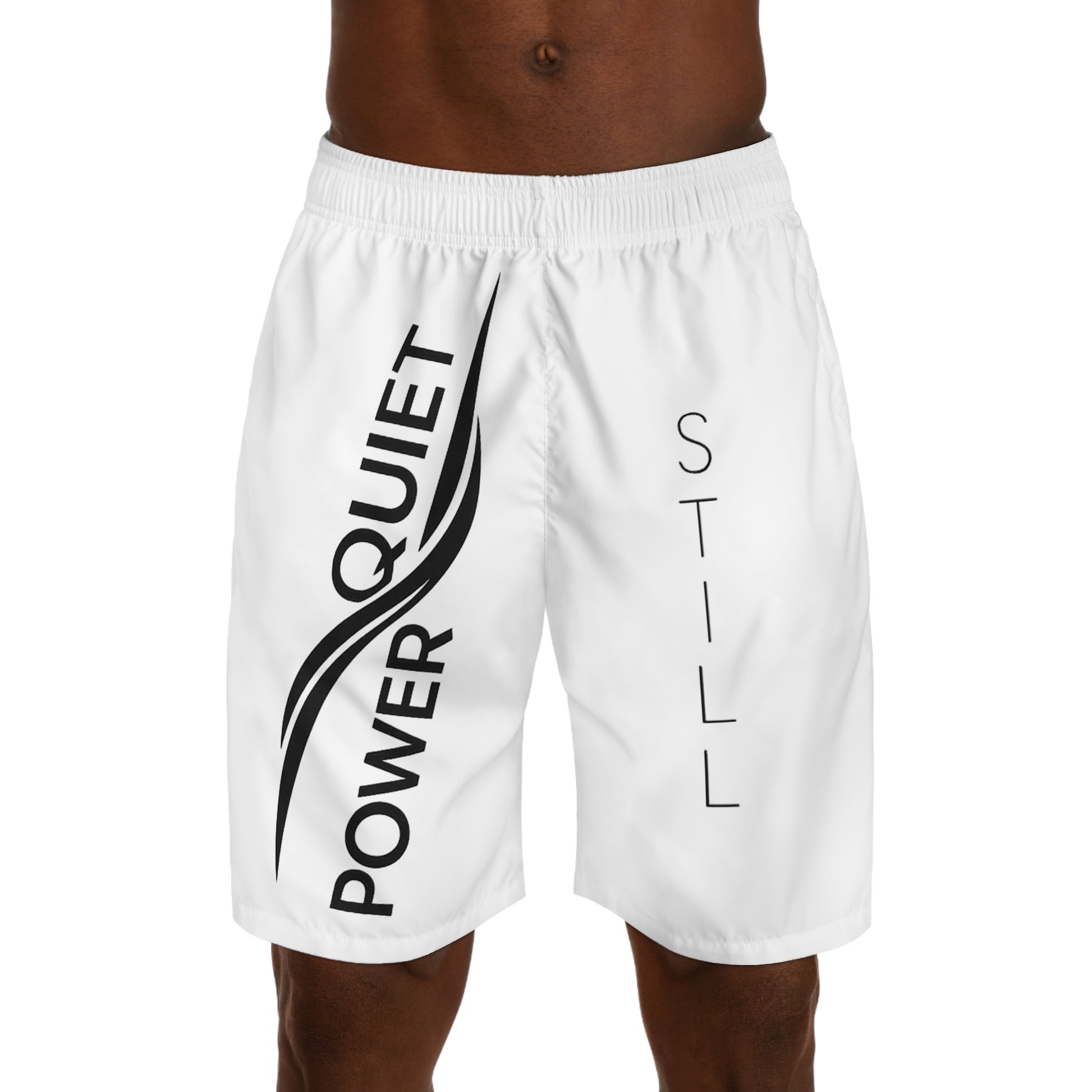 Men's Jogger Shorts — "Quiet Power Still" Athletic Shorts Printify