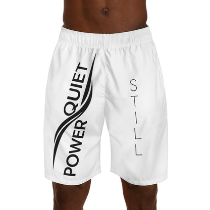 Men's Jogger Shorts — "Quiet Power Still" Athletic Shorts Printify