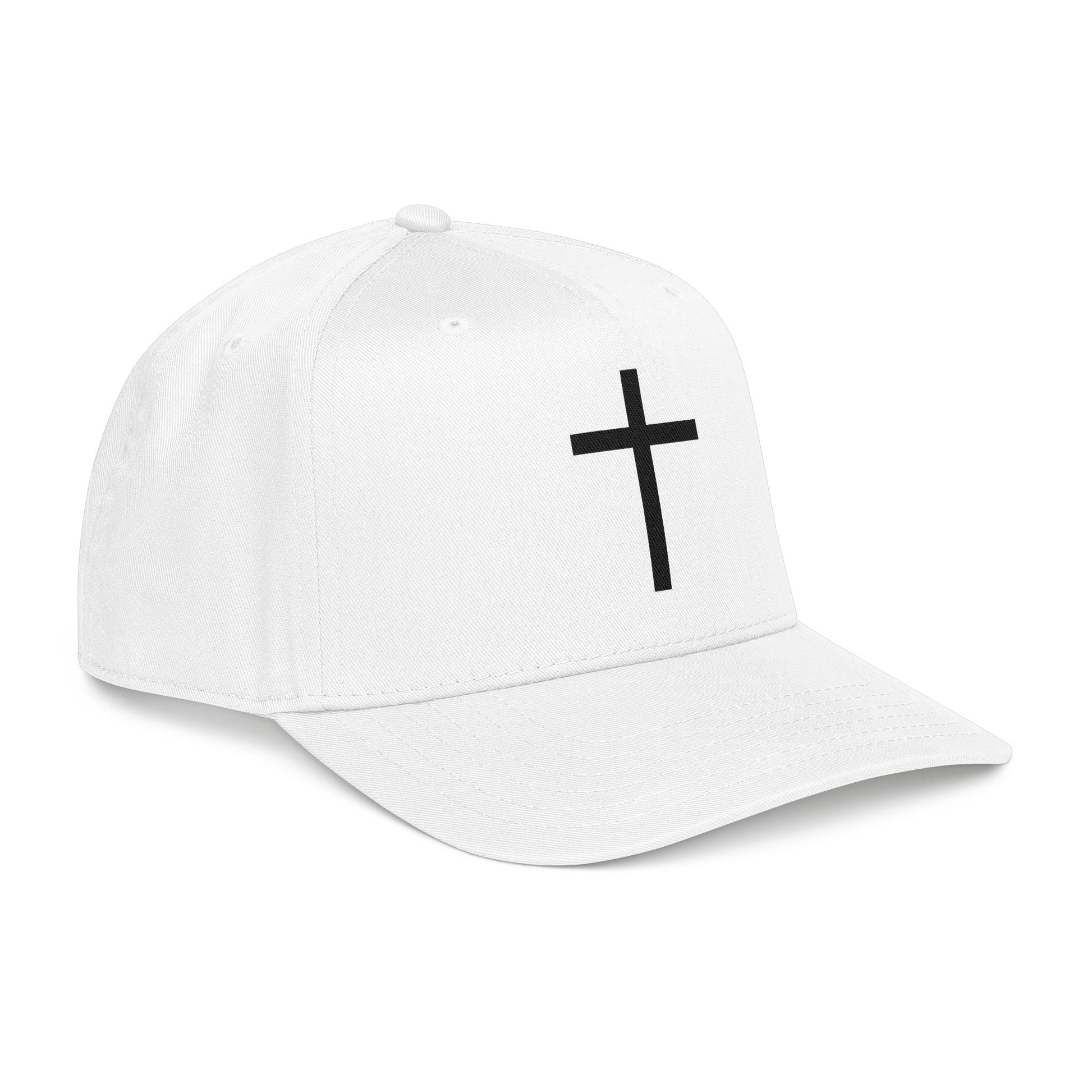Christian Cross Baseball Cap — Minimal Embroidered Faith Hat Printify