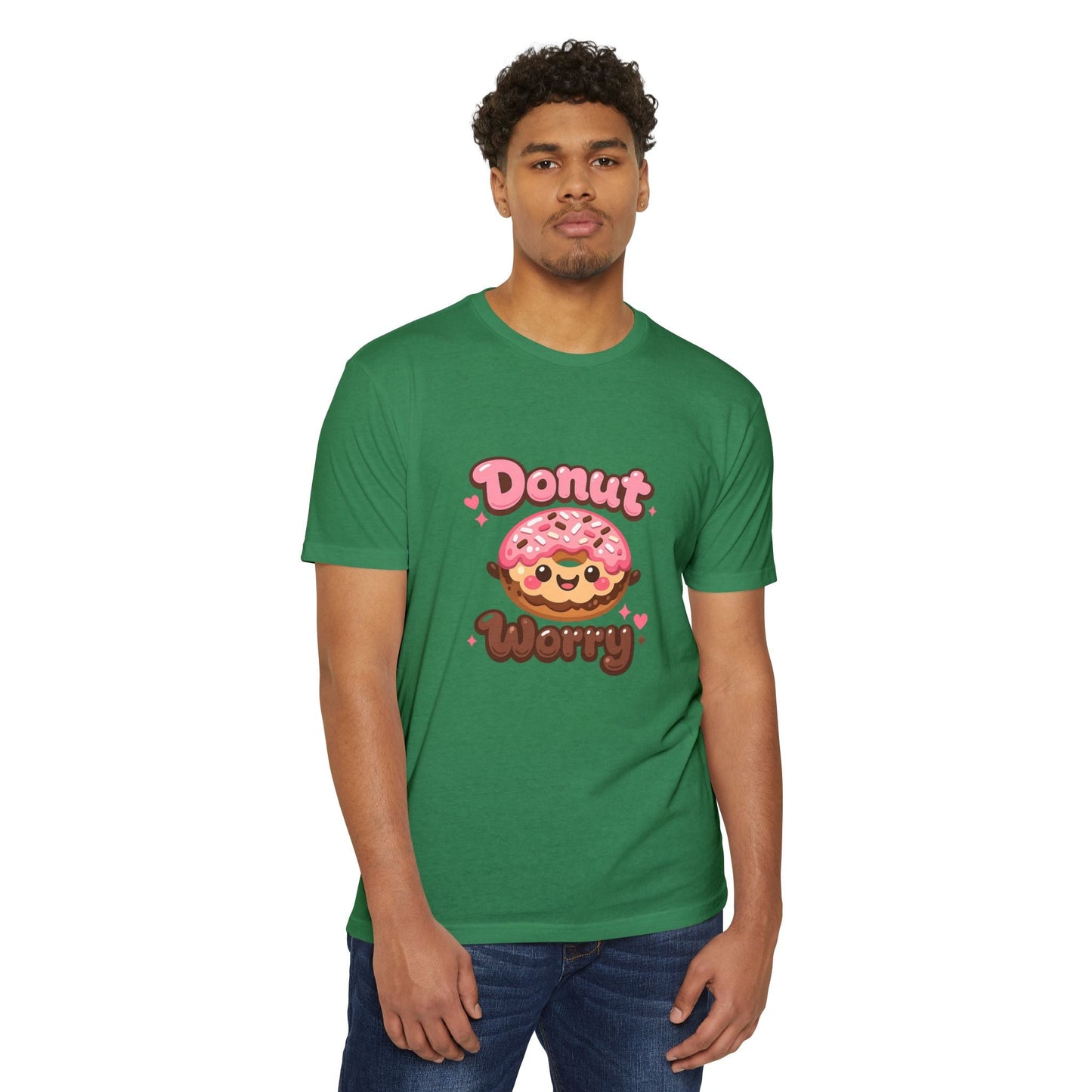 Donut Worry T-Shirt — Cute Kawaii Doughnut Graphic Tee Printify