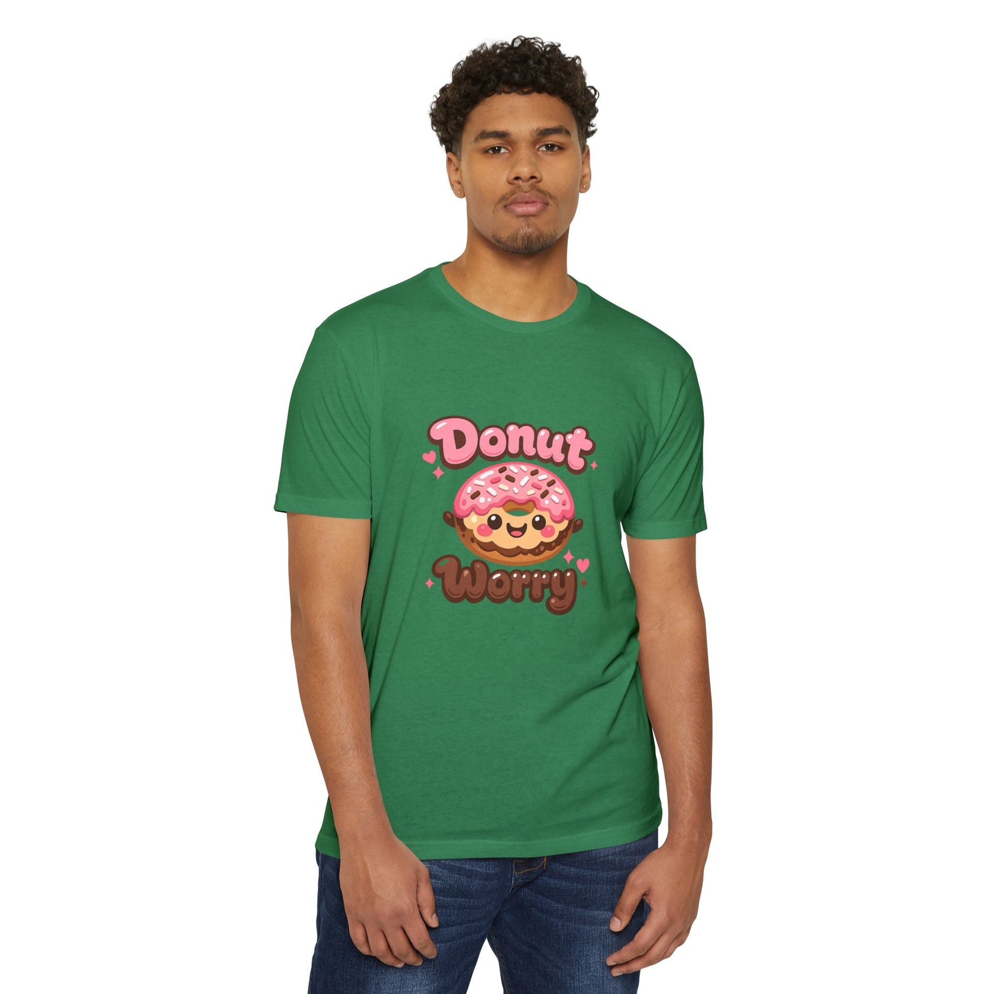 Donut Worry T-Shirt — Cute Kawaii Doughnut Graphic Tee Printify