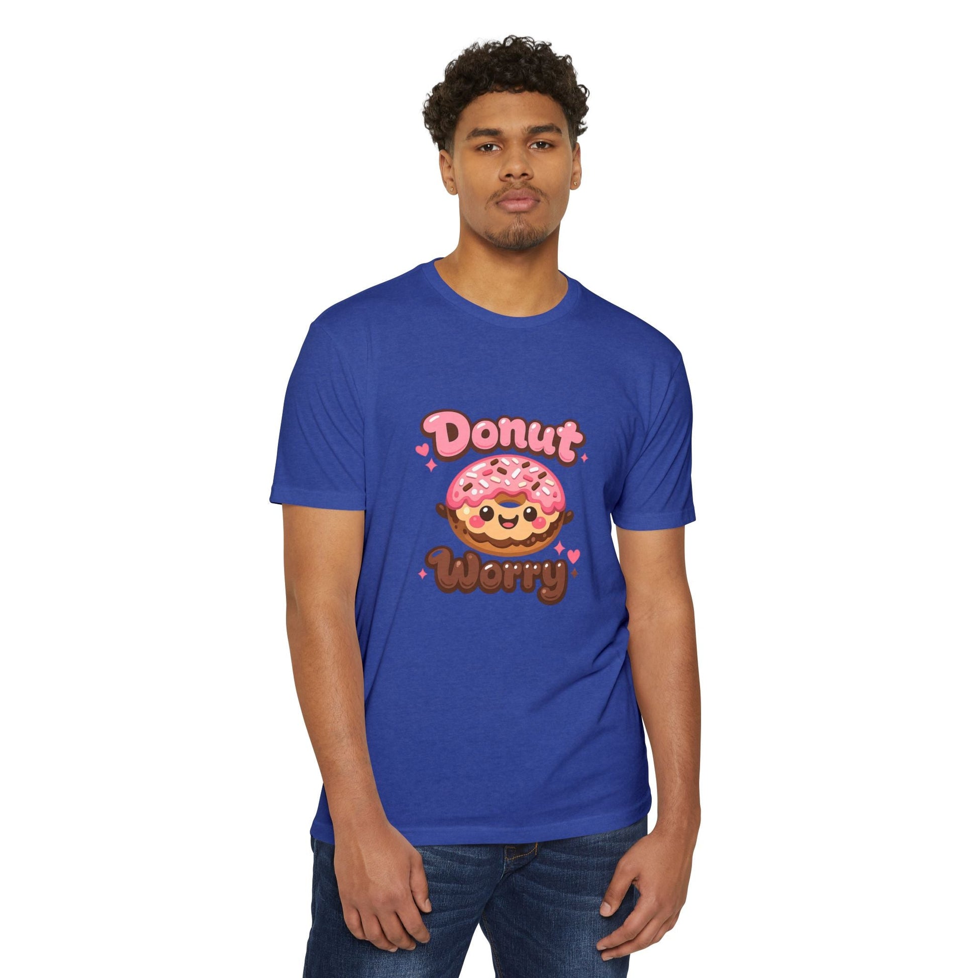 Donut Worry T-Shirt — Cute Kawaii Doughnut Graphic Tee Printify