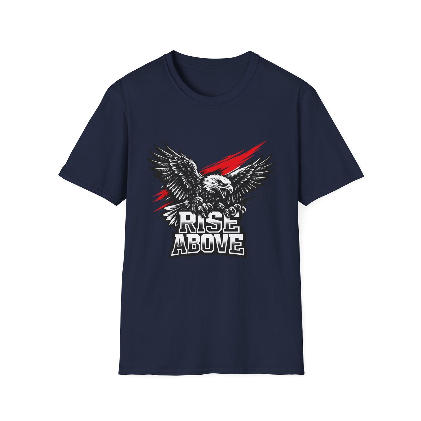 Rise Above Eagle T-Shirt — Patriotic Graphic Tee with Soaring Eagle Printify