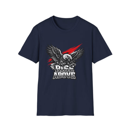 Rise Above Eagle T-Shirt — Patriotic Graphic Tee with Soaring Eagle Printify
