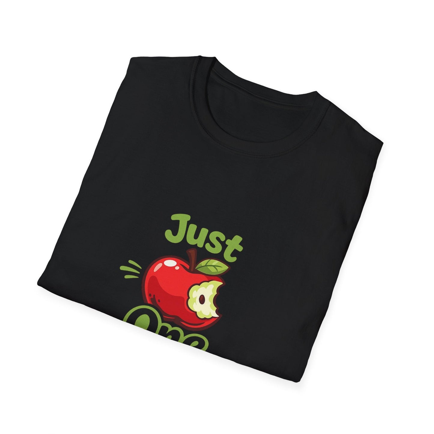 Just One Bite T-Shirt — Cute Apple Graphic Tee for Teachers & Foodies Printify