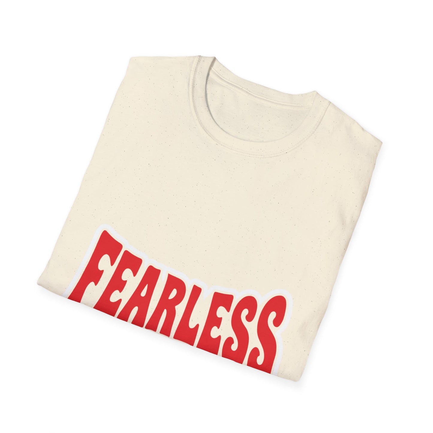 Fearless Graphic T-Shirt — Bold Red Typography Tee