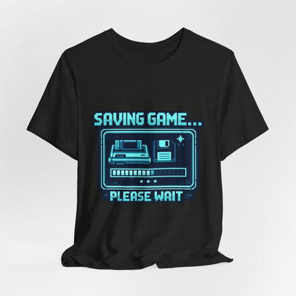 Saving Game Please Wait T-Shirt — Retro Gaming Console Tee