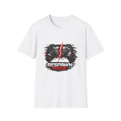 Respawn Mode Gaming T-Shirt — Retro Controller Design Printify