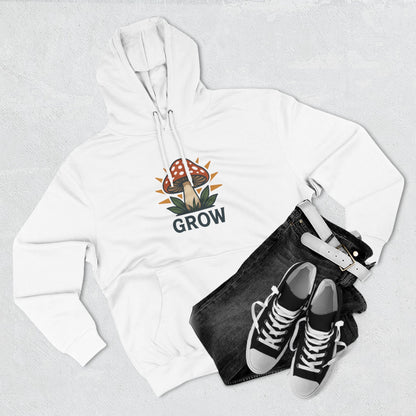 Grow Mushroom Hoodie – Unisex Botanical Graphic Fleece Pullover Printify
