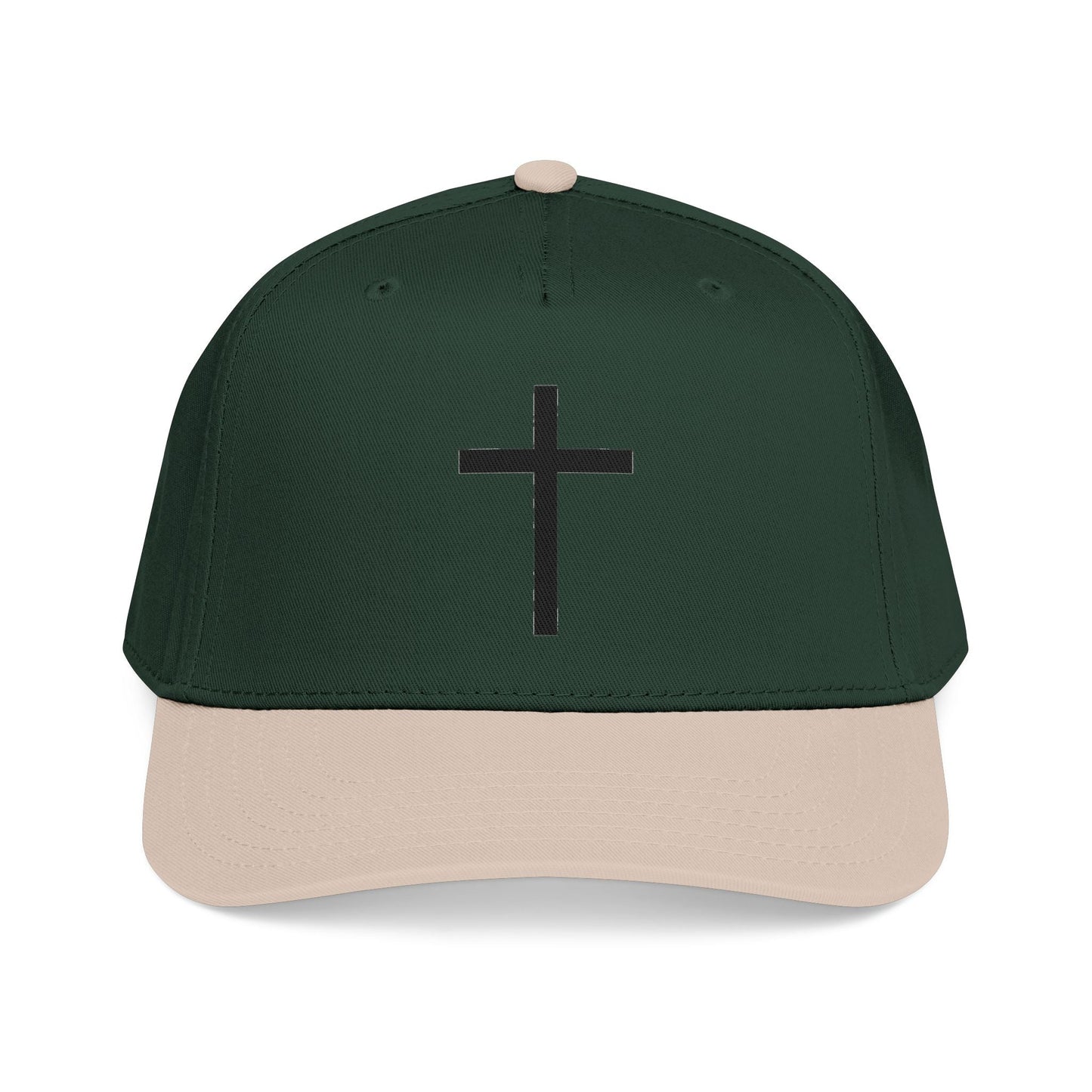 Christian Cross Baseball Cap — Minimal Embroidered Faith Hat Printify