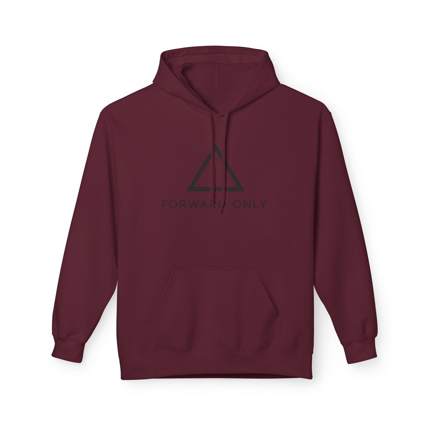 Hoodie — Minimal "Forward Only" Triangle Logo Pullover