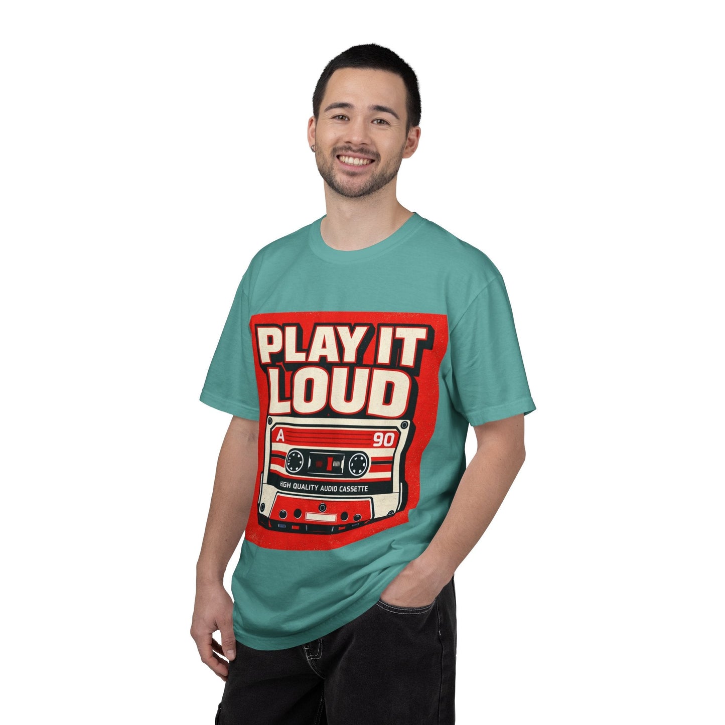 Play It Loud Retro Cassette T-Shirt Printify