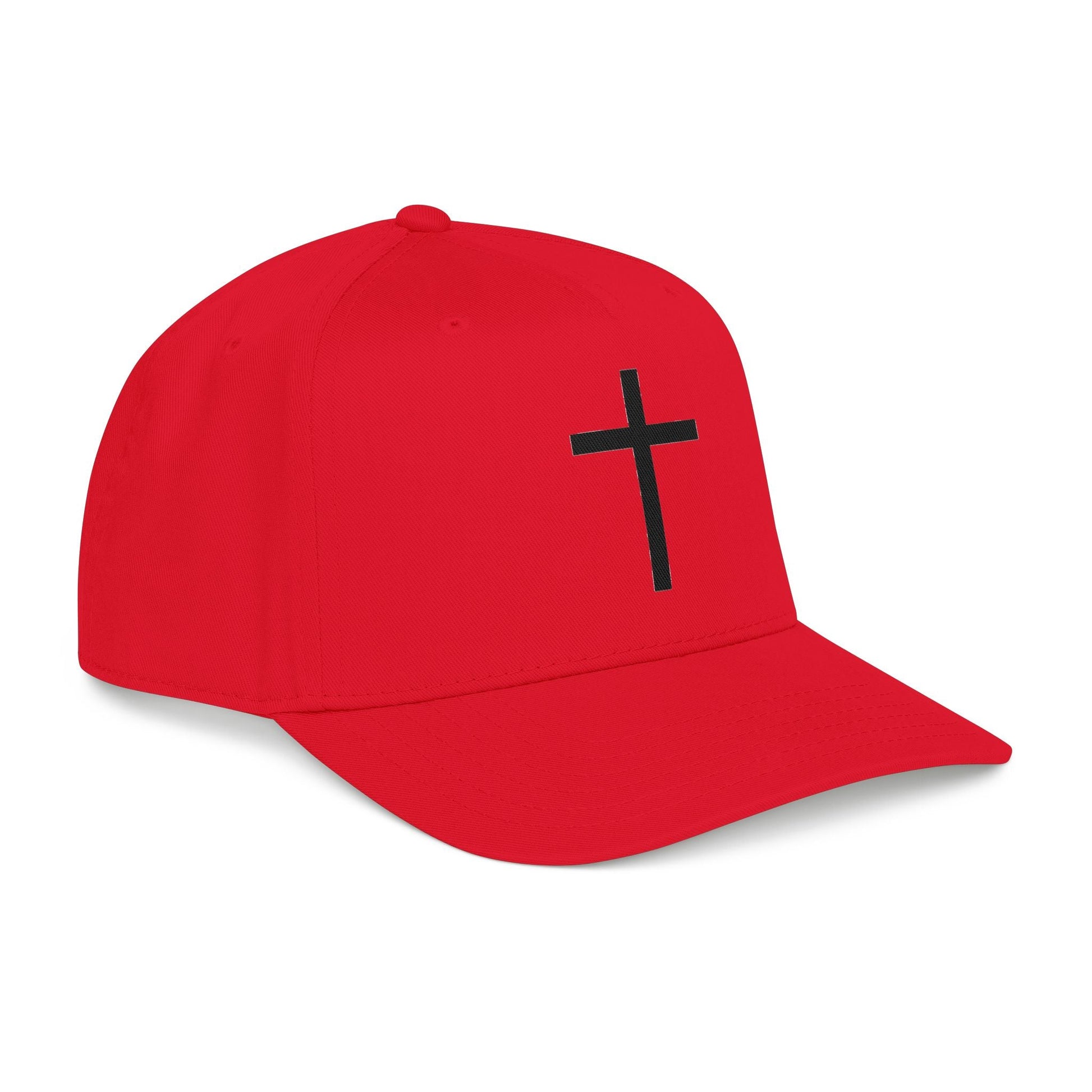 Christian Cross Baseball Cap — Minimal Embroidered Faith Hat Printify
