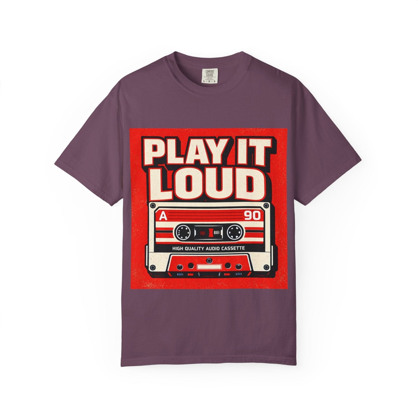Play It Loud Retro Cassette T-Shirt Printify