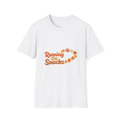 Running On Snacks T‑Shirt — Funny Runner Shirt with Snack Trail Graphic Printify