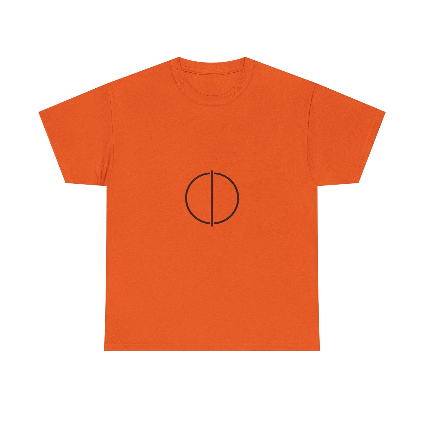 Minimal Circle Split Tee — Modern Graphic White T‑Shirt Printify