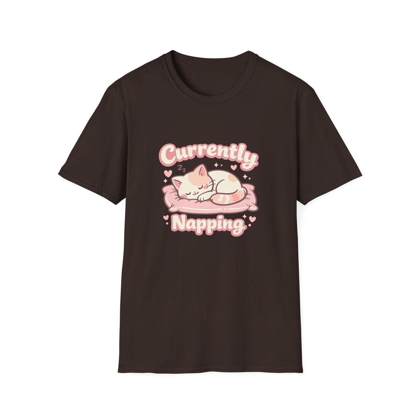Cat Napping T-Shirt — Cute Sleeping Cat Tee for Cat Lovers Printify
